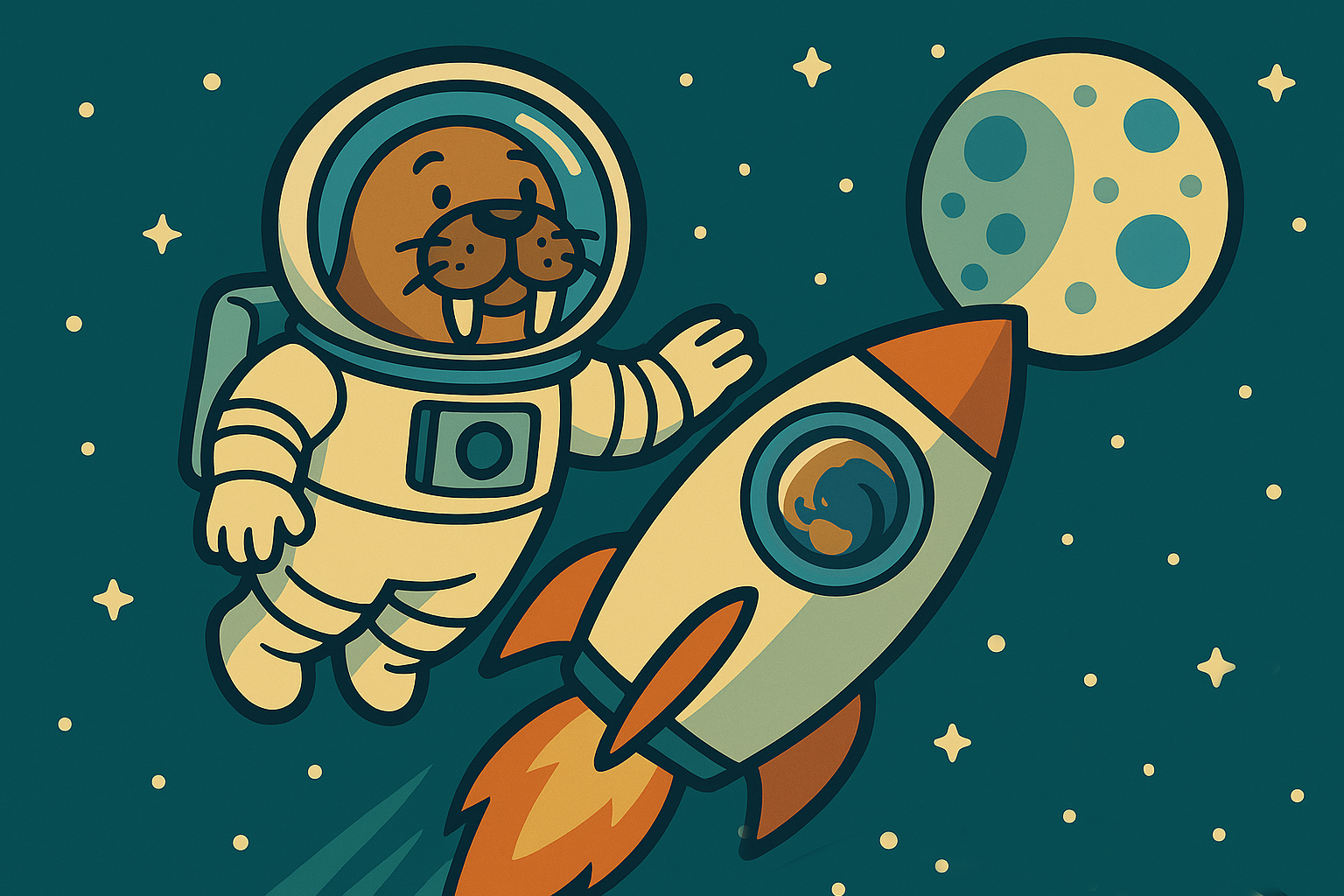 Tuugaaq walrus in space